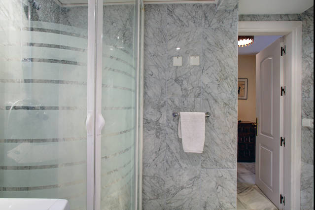 Image shows a walk in shower